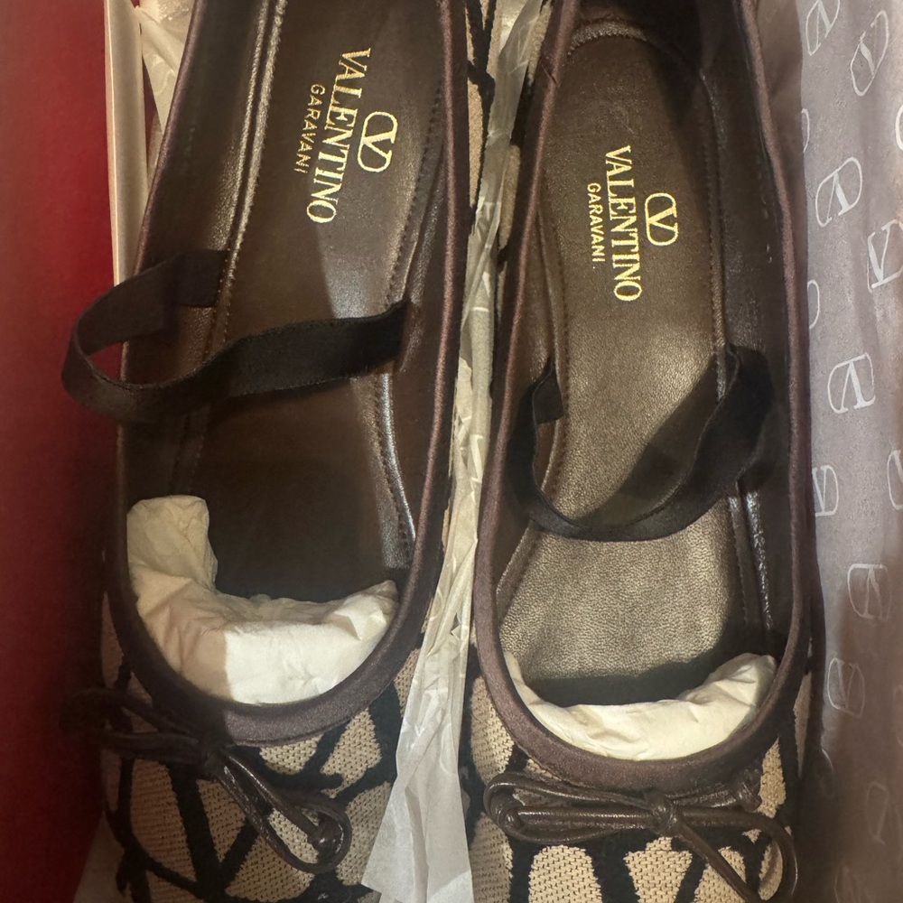 Valentino Garavani Toile Iconographe ballerina flats - Picture 9 of 9